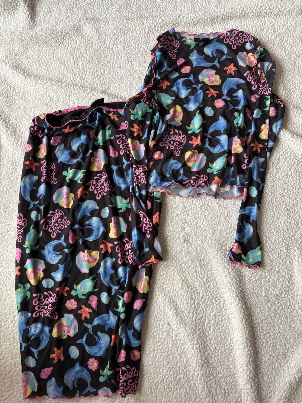 Teddy fresh skirt and top set